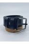 Men's Belt Black Genuine Leather 4 Cm Buckle Jeans Pants Belt - 5