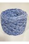Knitting Yarn Velvet Blue Melange Fine Glitter Loops 100Gr