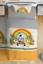 Striped Jeep Rainbow Safari Patterned Single Baby Kids Bedding Set