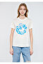Wave Printed White T-Shirt Slim Fit / Slim Fit 1611449-70057 - 2