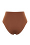 Kahverengi Yüksek Bel Hipster Basic Bikini Altı TBESS21BA0057 - 7