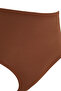 Kahverengi Yüksek Bel Hipster Basic Bikini Altı TBESS21BA0057 - 6