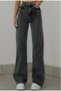 Women's Smoked Snow Wash Extra High Waist Loose Leg Denim Jeans - 4