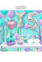 Mermaid Tail Seashell 102cm Silver Number Balloon Mermaid Mermaid Concept Balloon Set - 4