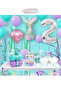 Mermaid Tail Seashell 102cm Silver Number Balloon Mermaid Mermaid Concept Balloon Set - 5