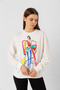 Women's Printed Cotton Sweatshirt - 5