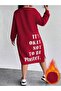 Women's Its Okayy Printed Sweatshirt Dress / Tunic - 4