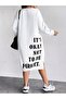 Women's Plus Size Its Okayy Printed Sweatshirt Dress / Tunic