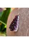 Amethyst Natural Stone Necklace -12- ( Steel Chain ) Handmade Design Products - 6