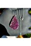 Amethyst Natural Stone Necklace -12- ( Steel Chain ) Handmade Design Products - 3