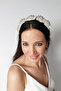Pearl Evening Dress Crown, Design Cream Crown, Bridal Engagement Crown - 5