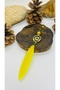 Handmade Design Lotus Women's Single Feather Earrings - 2