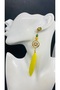 Handmade Design Lotus Women's Single Feather Earrings
