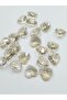 Crystal Stone - Perforated Heart - Gold 14 mm (100 Pieces) - 2