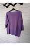 100% cotton, Wide Collar Thin Loose Knitwear Canvas Sleeve Buluz - 3