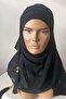 Bonnet Ready Turban Practical Stylish Scarf Hürrem Chiffon Tasseled Navy Blue Wrapped Shawl Hijab Hijab Bonnet - 5