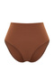 Kahverengi Yüksek Bel Hipster Basic Bikini Altı TBESS21BA0057 - 5