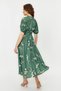 Green Balloon Sleeve Floral Long Dress TCTSS24EB00008 - 6