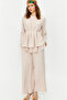 Stone Ruched Aerobin Tunic and Pants Woven Top and Bottom Set TCTSS24US00009 - 2