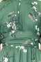 Green Balloon Sleeve Floral Long Dress TCTSS24EB00008 - 4