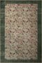 Green Beige Themed Flower Rose Patterned Creative Modern Decorative Carpet 2973
