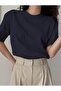 Navy Blue Plain Oversize T-shirt