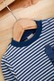 BABY BOY STRIPED LION POCKET INTERLOCK FABRIC SEASONAL SET - 2