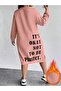 Women's Its Okayy Printed Sweatshirt Dress / Tunic - 4