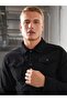 MEN'S BUTTONED BLACK GABARDIN JACKET - 2