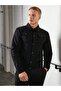 MEN'S BUTTONED BLACK GABARDIN JACKET - 4