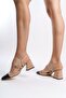 Tenba Double Color Mary Jane Black Patent Leather Matte Thick Heeled Blunt Toe Banded Shoes - 3