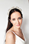 Pearl Evening Dress Crown, Design Cream Crown, Bridal Engagement Crown