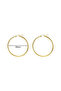 Women's Gold 316l Surgical Steel Large Thin Hoop Earrings - 6