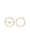 Women's Gold 316l Surgical Steel Large Thin Hoop Earrings - 4