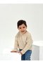 Beige Plain Knitted Thick Ribbed Baby/Child Knitwear Sweater (Prefer the Full Age)