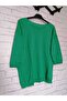 100% cotton, Wide Collar Thin Loose Knitwear Canvas Sleeve Buluz - 3
