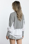 Gray Stylish Shirt Garnished Knitwear Blouse - Women's Fashion - 5