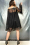 SPANISH SLEEVE LACE DETAIL TULLE DRESS WITH SHOULDER DECOLT - 5