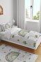 Traffic Rainbow Patterned Single Baby Kids Bedding Set - 2