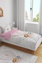 Pink Balloon Flying Animals Patterned Single Baby Kids Bedding Set - 2