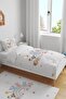 Colorful Smiling Rainbow Animals Patterned Single Baby Kids Bedding Set - 2