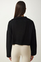 Women's Black Zipper Collar Knitwear Sweater PF00055 - 5