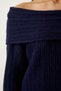 Women's Navy Blue Madonna Collar Knitwear Sweater PF00049 - 5