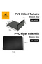 Pvc Price Tag Holder with Stand Writable and Erasable Black Price Tag Set - 10 Pieces - 2