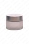 50ml frosted color cream jar glass cream box with matte silver color lid 50cc glass jar 1pc - 5