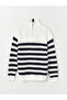 SOUTHBLUE Stand Collar Striped Long Sleeve Boy's Knitwear Sweater - 3