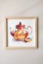 Wood Framed Hand Drawn Watercolor Effect Herb Tea, Decorative Kitchen Painting
