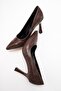 FOREST Brown Print Women's Heeled Shoes - 4