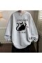 Shrödinger Is Dead Printed Gray Color Unisex Crew Neck Sweatshirt Le Savu