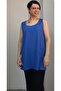 Civit blue thick strappy combed cotton T-shirt - 5